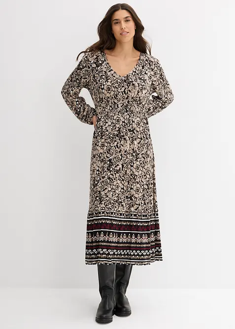 Robe longue en viscose douce et extensible, bonprix