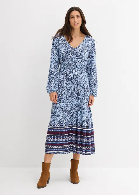 Robe longue en viscose douce et extensible, bonprix