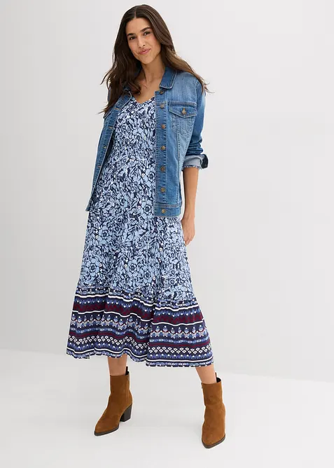 Robe longue en viscose douce et extensible, bonprix