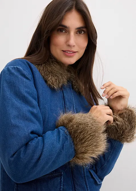 Veste en jean légèrement rembourrée, bonprix