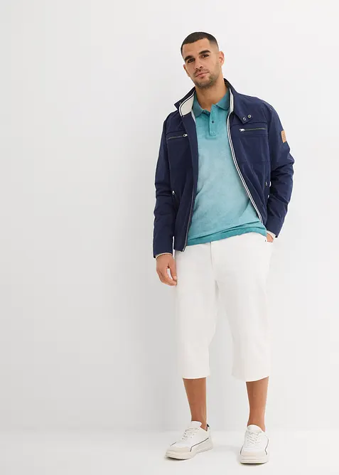 Polo en maille piqu&eacute;e &agrave; l&rsquo;aspect d&eacute;lav&eacute;, bonprix