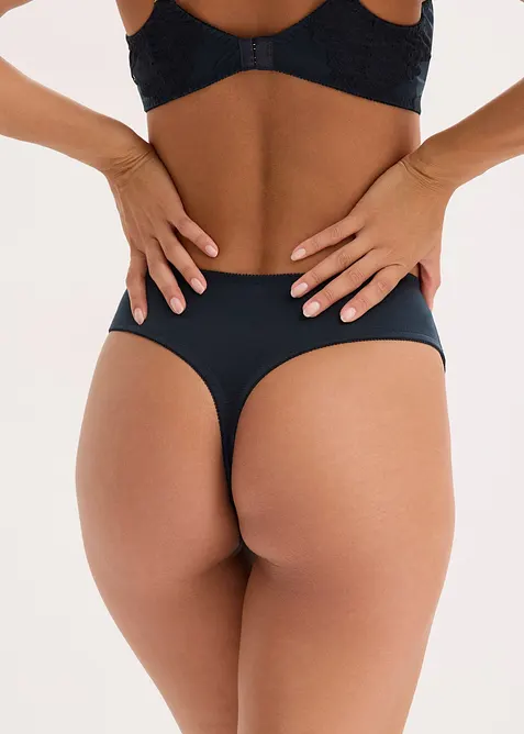 Lot de 2 strings Maxi en matière brillante, bonprix