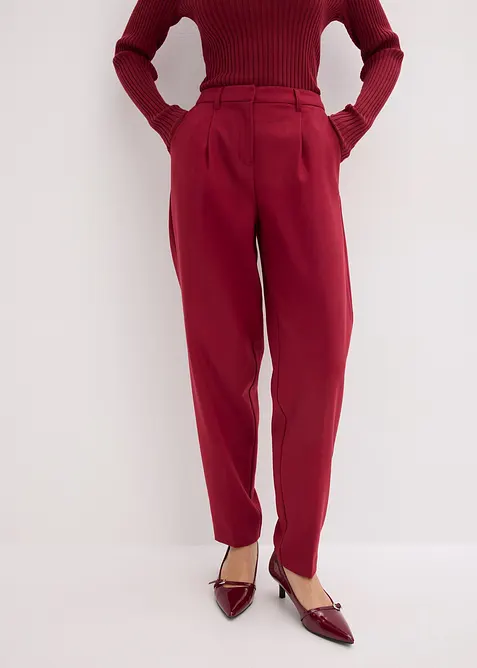 Pantalon en toile coupe barrel, bonprix