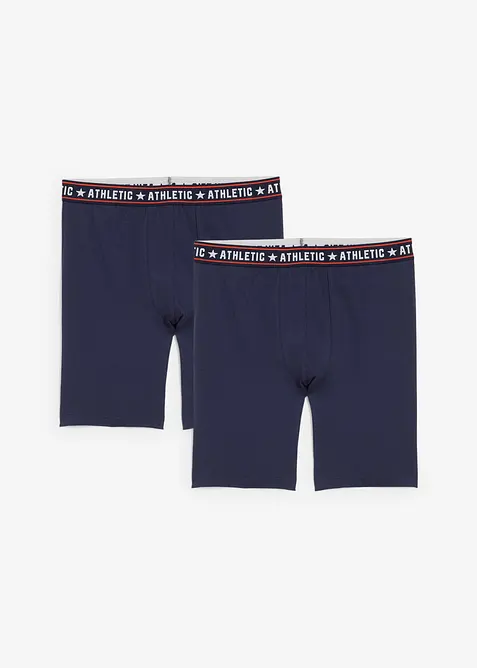 Lot de 2 boxers midi coton, bonprix