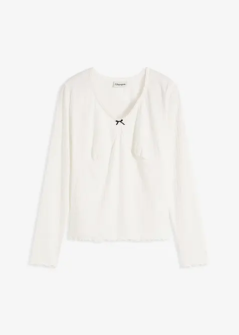 T-shirt côtelé, bonprix