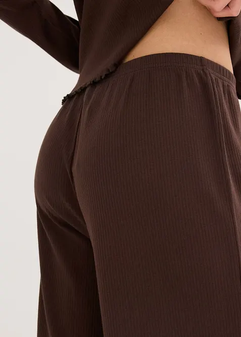 Pyjama boutonné en matière côtelée, bonprix