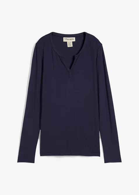 T-shirt manches longues en viscose extensible, bonprix