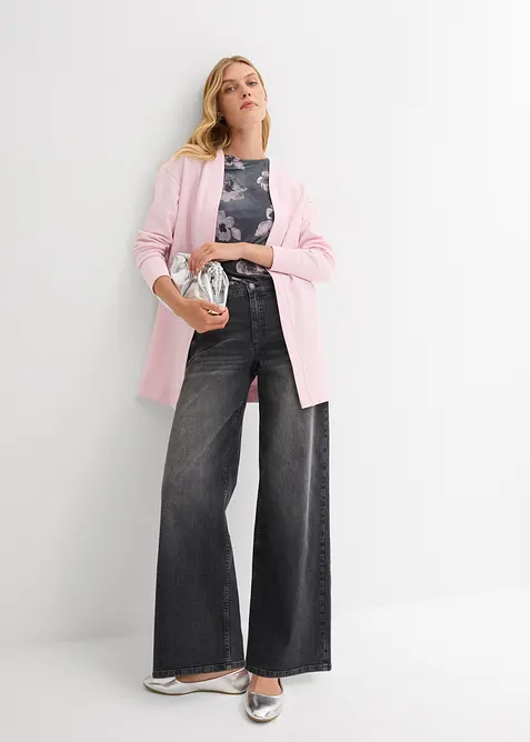 Gilet long en sweat doux, bonprix