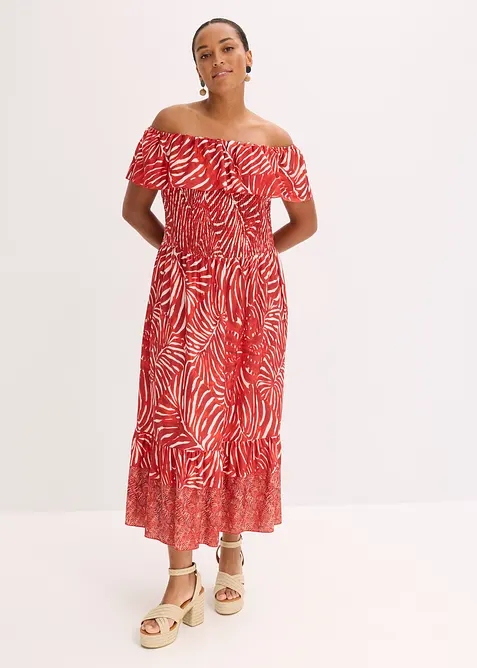 Robe col bardot, bonprix