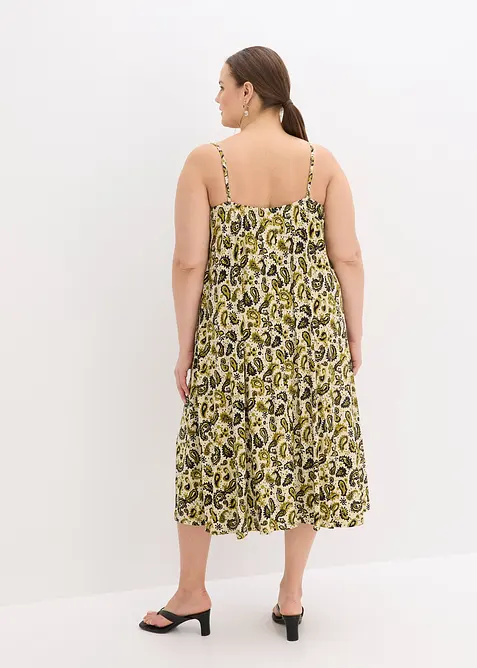 Robe à fines bretelles en viscose extensible, bonprix