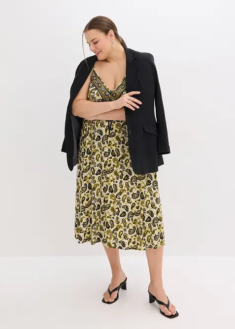 Robe à fines bretelles en viscose extensible, bonprix