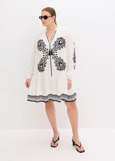 Robe-tunique en viscose texturée, bonprix