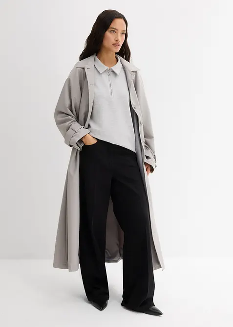 Pantalon à pinces en twill 100% coton, bonprix