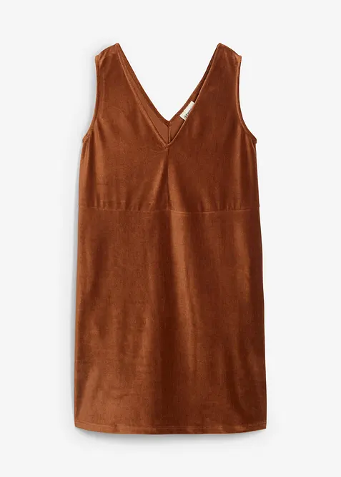 Robe chasuble en jersey velours côtelé, bonprix