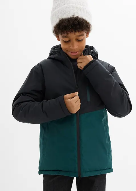 Parka d’hiver imperméable à capuche, style color block, bonprix