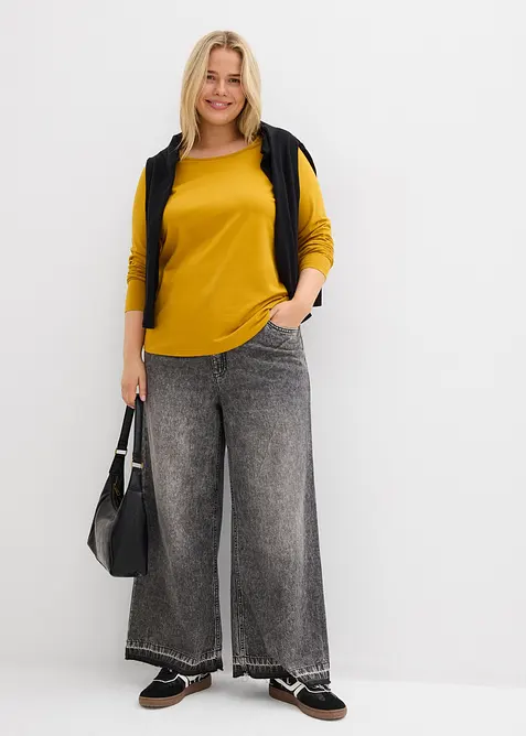 Lot de 2 T-shirts manches longues, bonprix