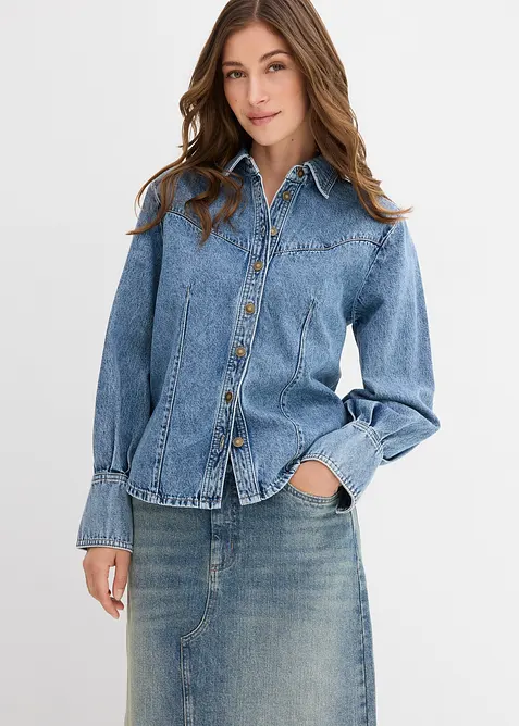 Chemise en jean 100% coton, bonprix