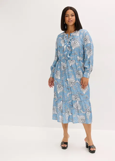 Robe longue en fine viscose mélangée, bonprix
