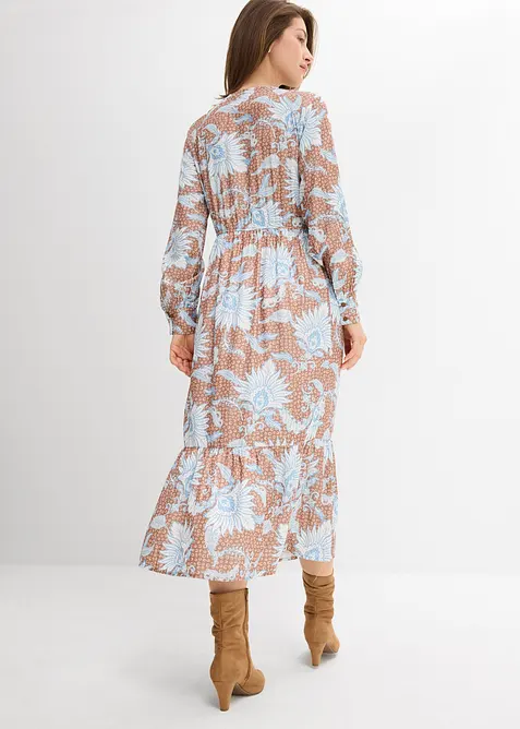 Robe longue en fine viscose mélangée, bonprix