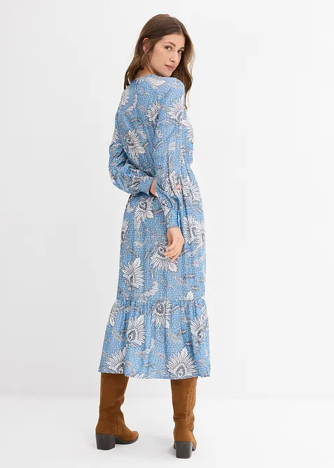 Robe longue en fine viscose mélangée, bonprix