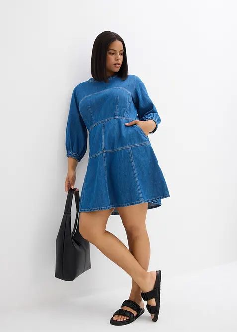 Robe en jean 100% coton, bonprix