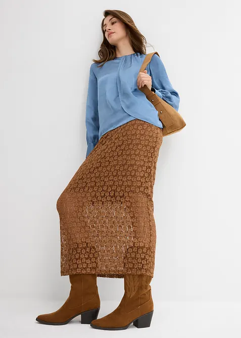 Blouse en satin fluide, bonprix