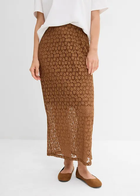 Jupe longue en dentelle, bonprix