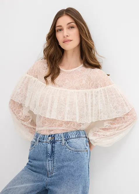 Blouse en dentelle, bonprix
