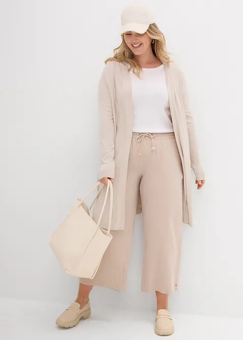 Gilet long et doux en viscose extensible, bonprix