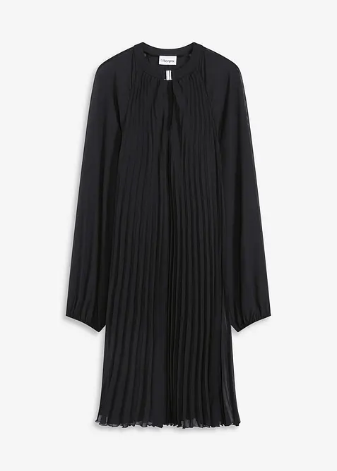 Robe courte plissée en mousseline, bonprix