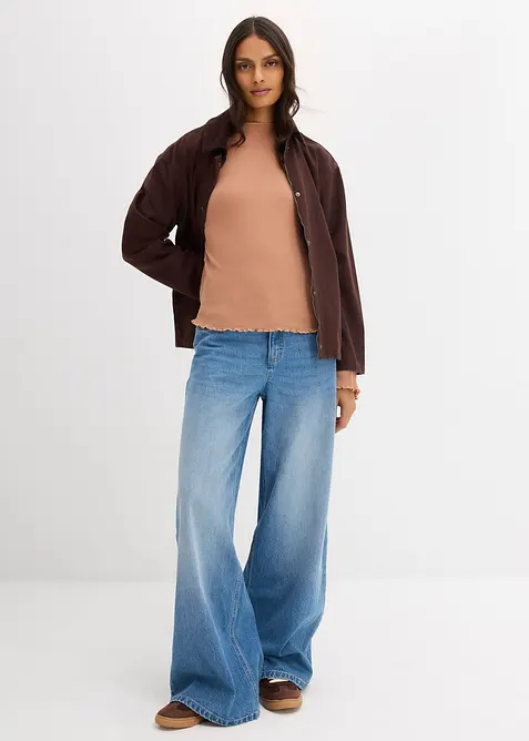 T-shirt côtelé 100% coton, bonprix