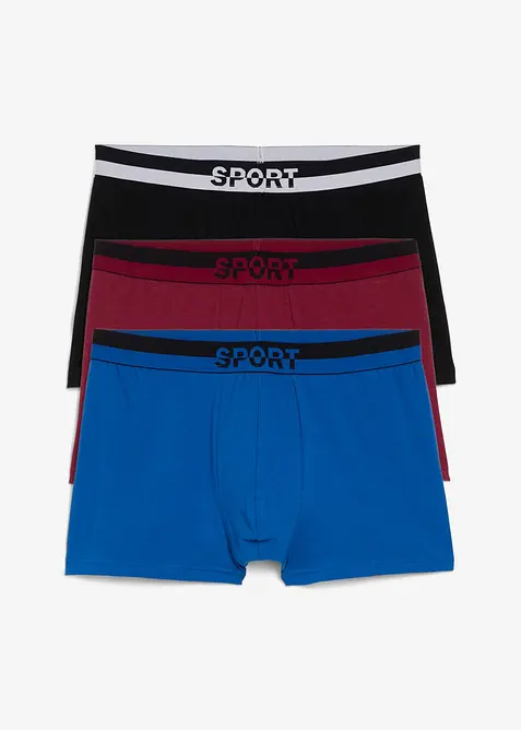 Lot de 3 boxers coton, bonprix