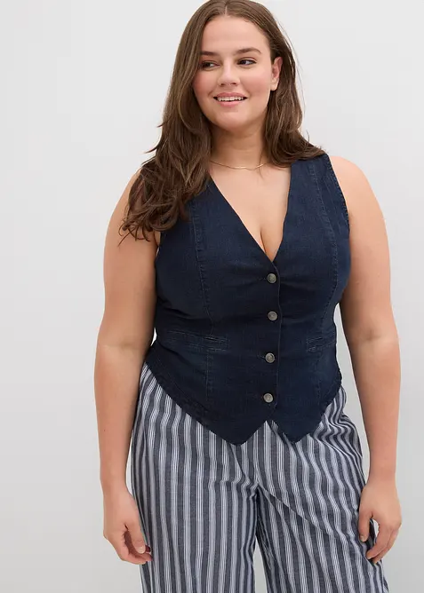 Gilet sans manches en jean, bonprix