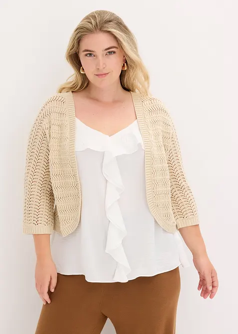 Boléro en crochet, manches coudes, bonprix