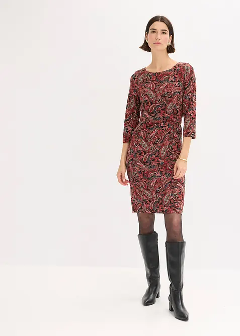 Robe en jersey à imprimé paisley, bonprix