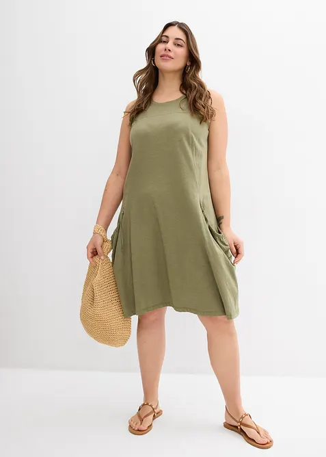 Robe en jersey coton avec poches, bonprix