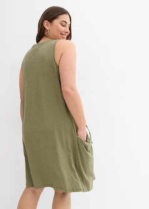 Robe en jersey coton avec poches, bonprix