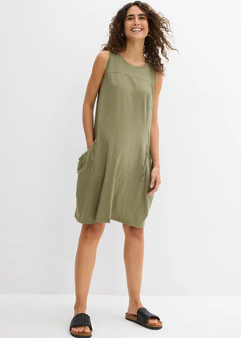 Robe en jersey coton avec poches, bonprix