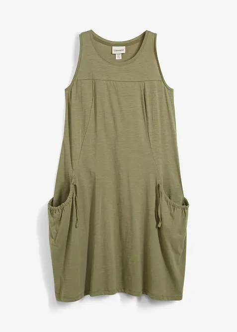 Robe en jersey coton avec poches, bonprix