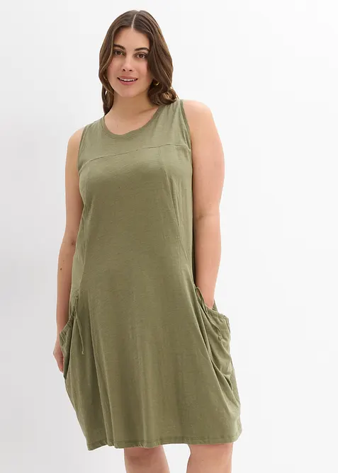 Robe en jersey coton avec poches, bonprix