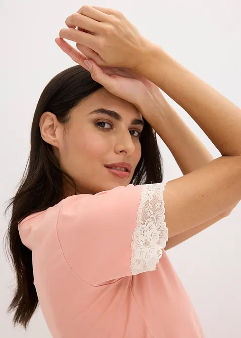 Chemise de nuit courte avec dentelle, bonprix