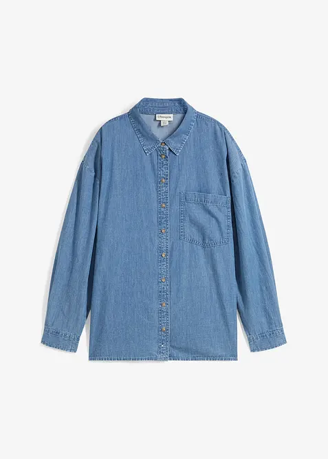 Chemise en jean oversize 100% coton, bonprix