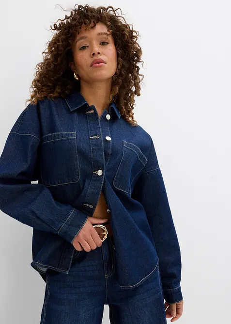 Surchemise oversize en jean 100% coton, bonprix