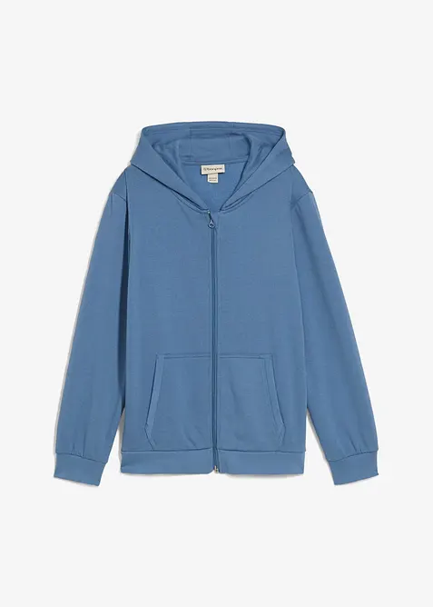 Sweat zippé doux à capuche, bonprix