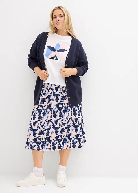 Jupe midi évasée, bonprix