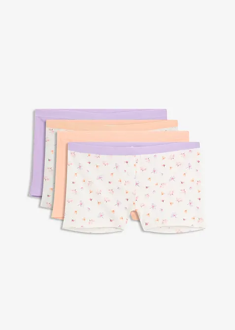 Lot de 4 boxers coton femme, bonprix