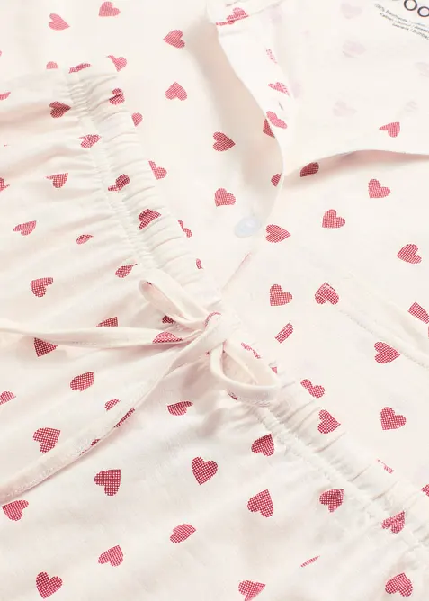 Pyjashort oversize en coton flammé, bonprix