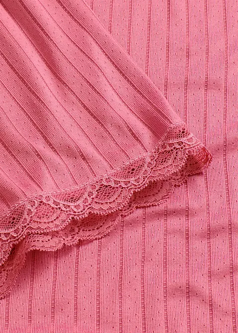 Pyjashort en jersey pointelle doux, bonprix