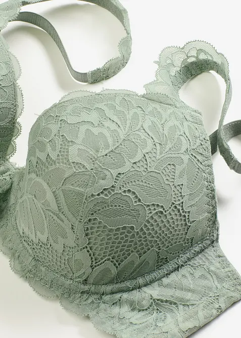 Soutien-gorge à coques et dentelle florale, bonprix