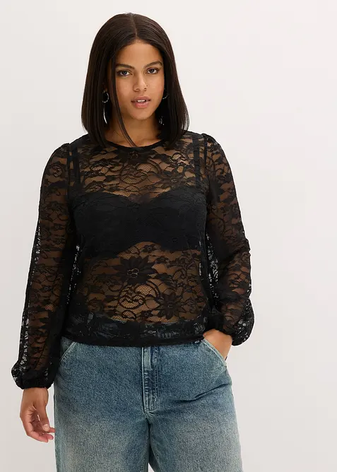 T-shirt en dentelle, bonprix